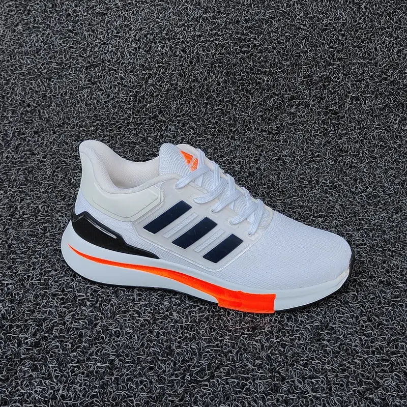 EQ21 Run Shoes White Black Orange