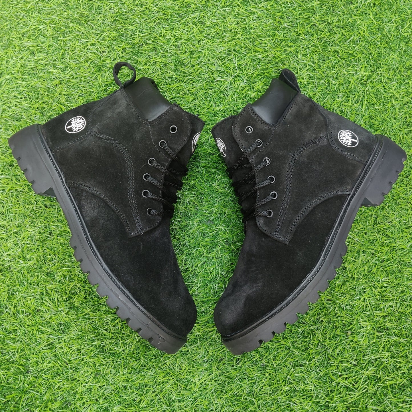 Suede Leather Black Boots