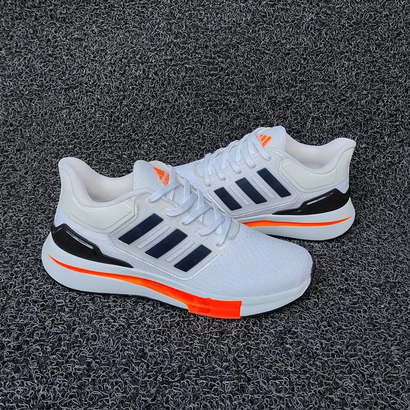 EQ21 Run Shoes White Black Orange