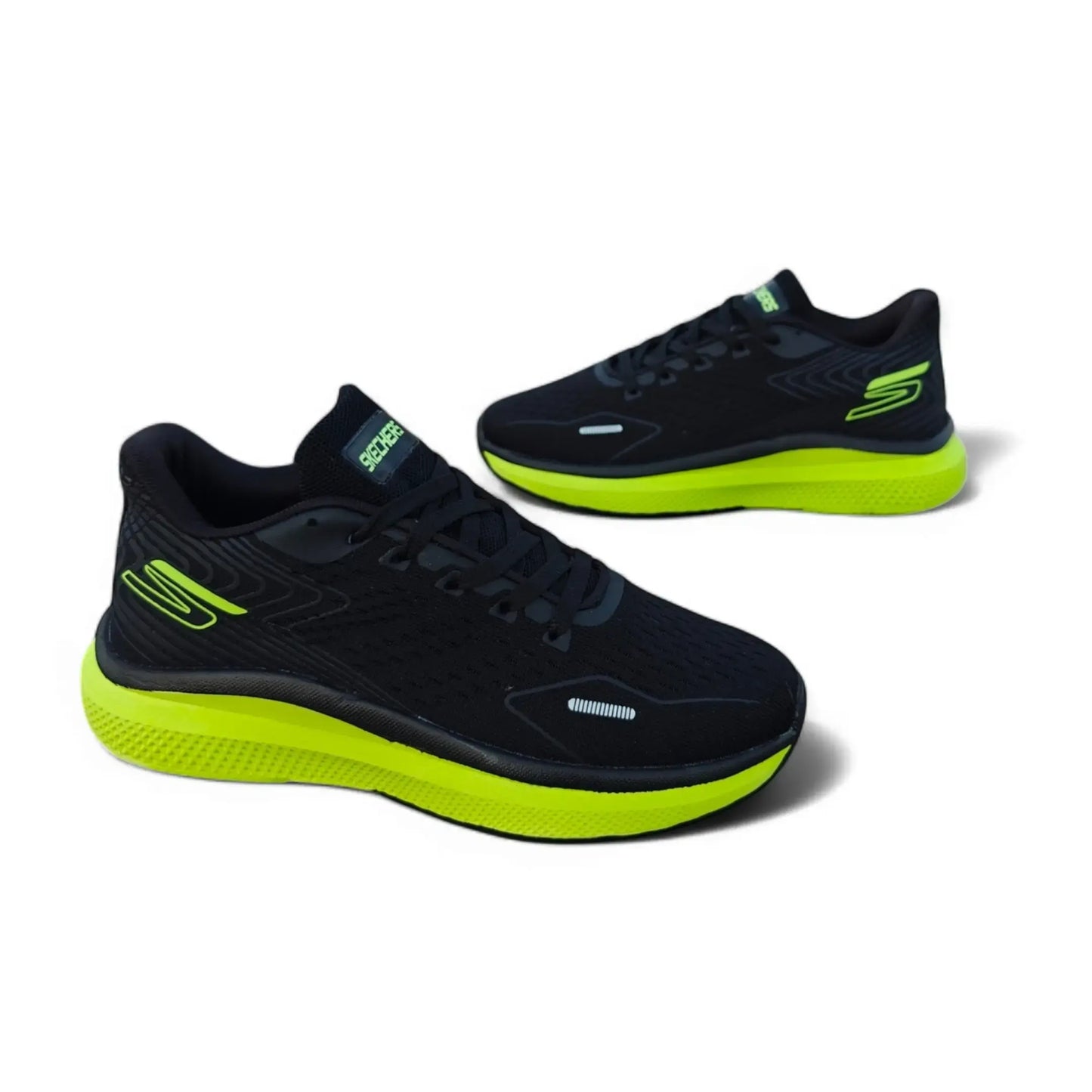 Skechers Go Run Black Neon