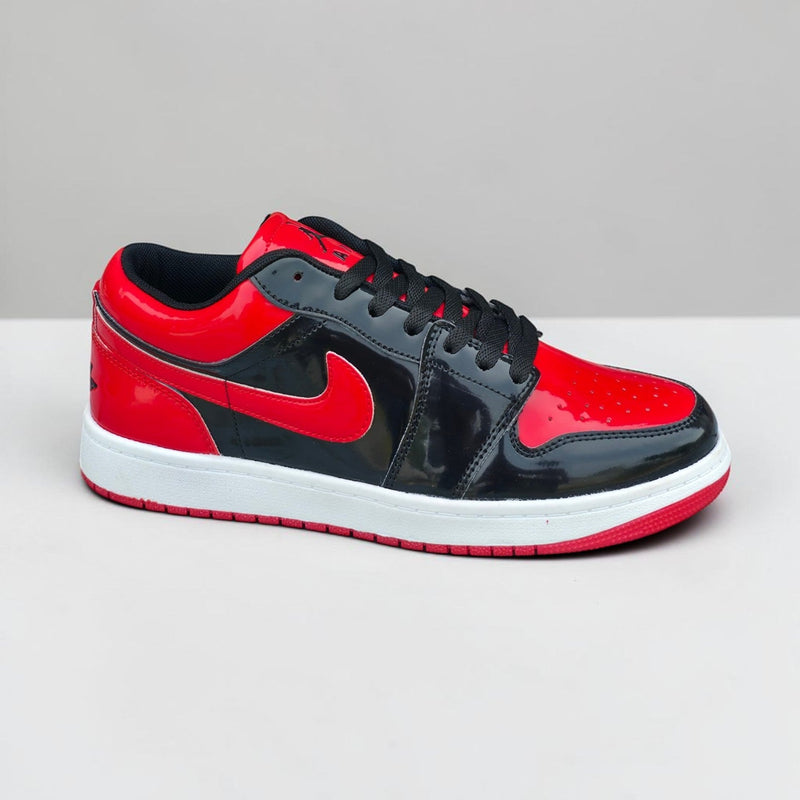 J1 Low Patent Varsity Red Black