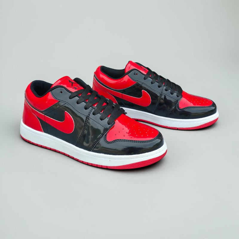 J1 Low Patent Varsity Red Black