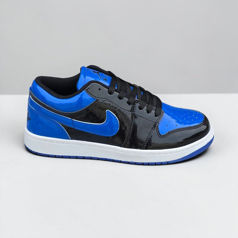 J1 Low Patent Varsity Royal Blue Black
