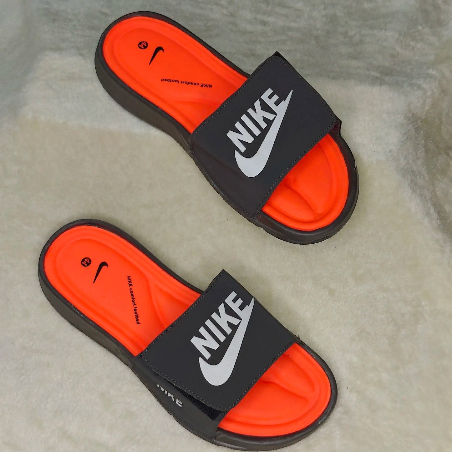 Flipflops Grey Orange Memory Form